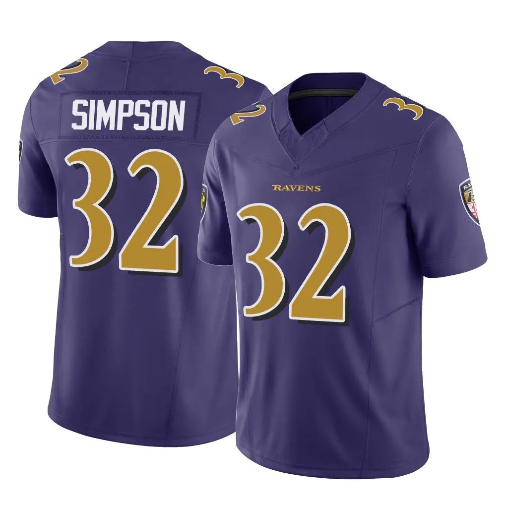 B.Ravens #32 Trenton Simpson Player Purple Vapor F.U.S.E. Limited Kdoa Stitched Jerseys
