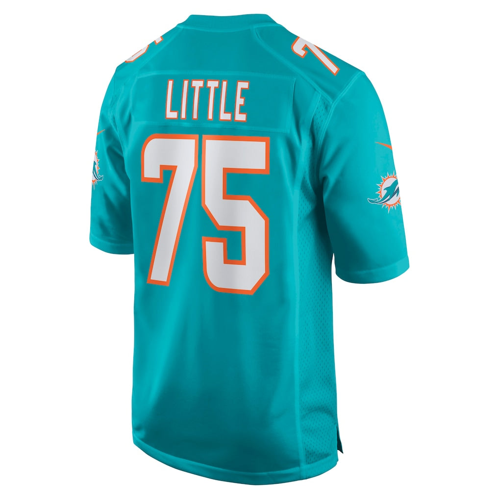 Kdoa M.Dolphins #75 Greg Little Aqua Game Jersey