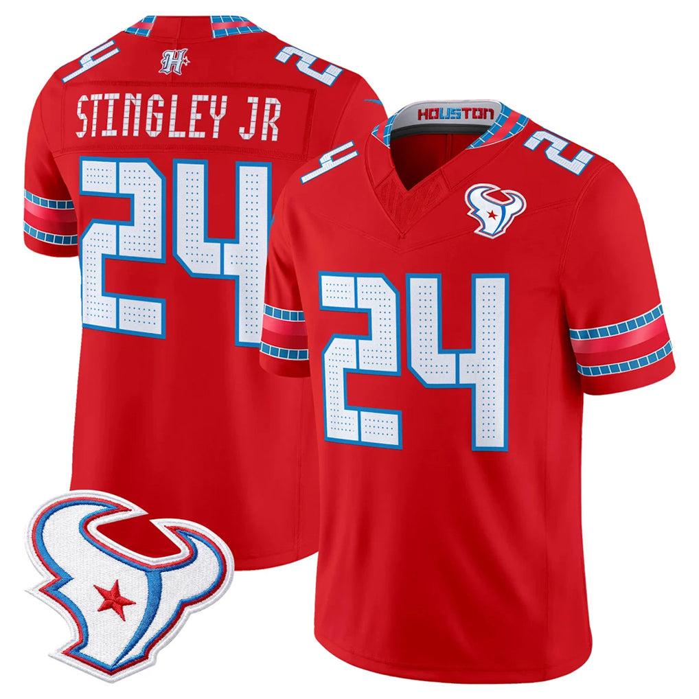 H.Texans #24 Derek Stingley Jr. Player Red 2026 Rivalries Vapor Limited Home Game Kdoa Stitched jerseys