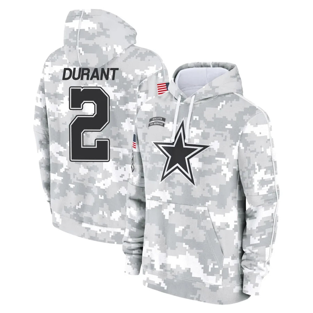 D.Cowboys #2 Cobie Durant Player Arctic Camo Salute to Service Hoodies Limited Game Xdoa Stitched Jerseys