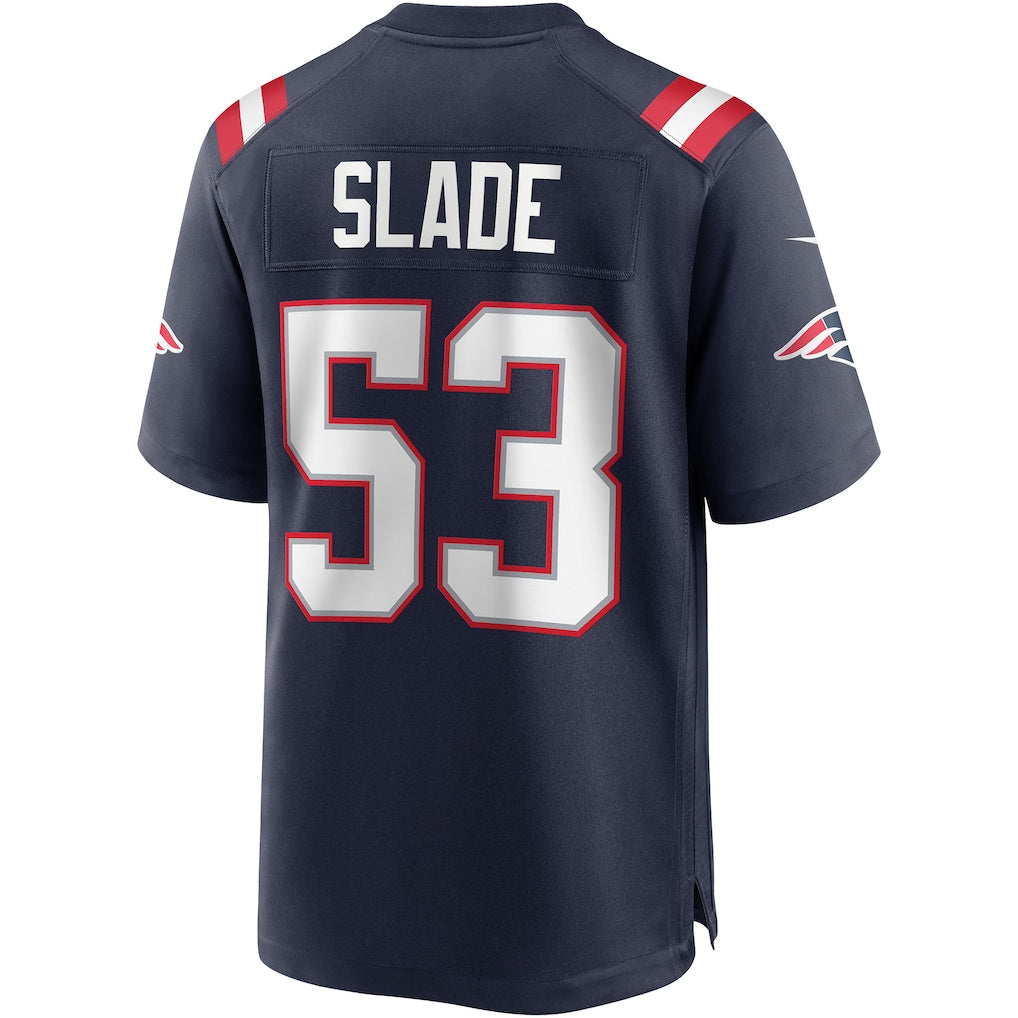 Kdoa NE.Patriots #53 Chris Slade Navy Game Retired Player Jersey