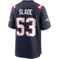 Kdoa NE.Patriots #53 Chris Slade Navy Game Retired Player Jersey