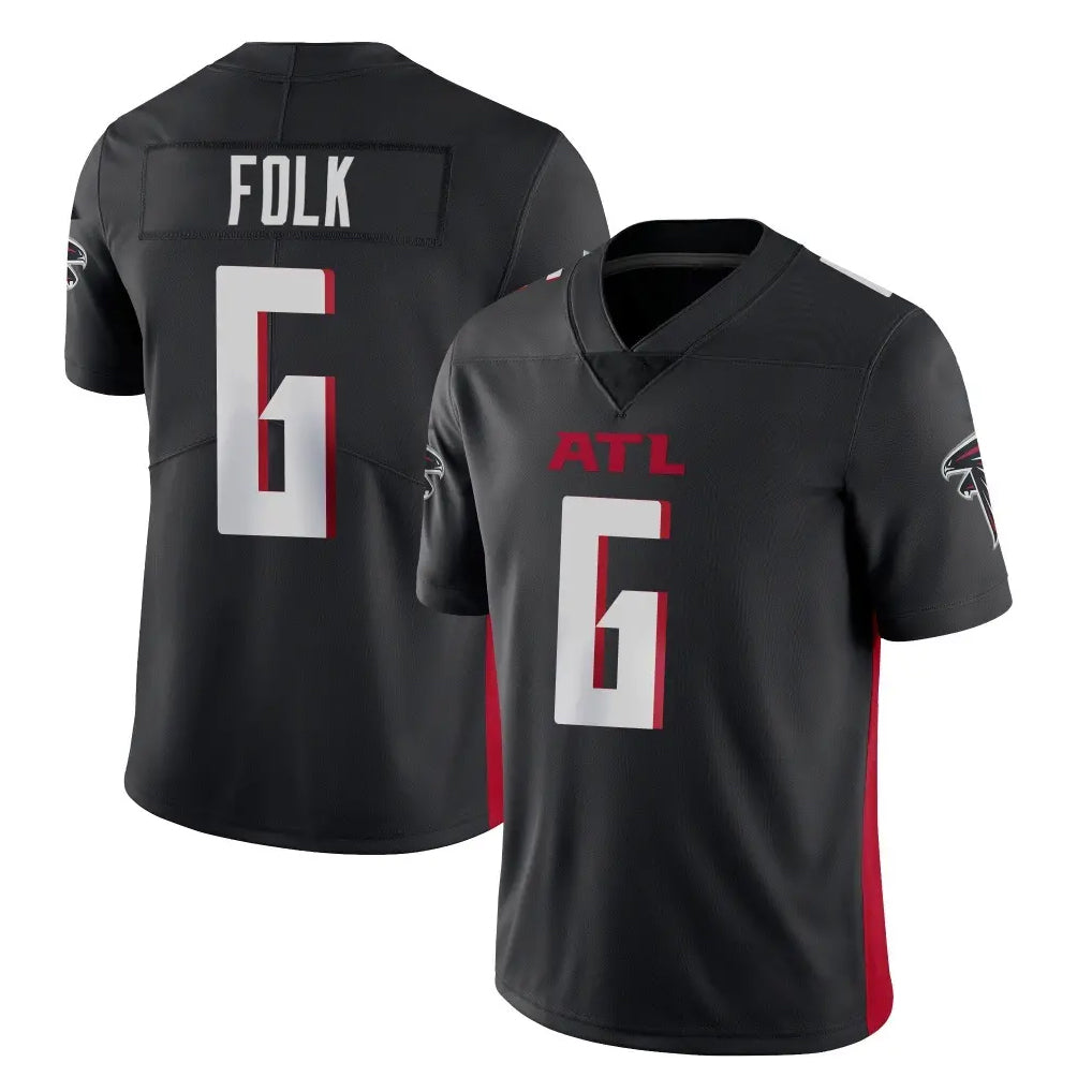 A.Falcons #6 Nick Folk Player Black Vapor Untouchable Limited Home Game Kdoa Stitched Jerseys