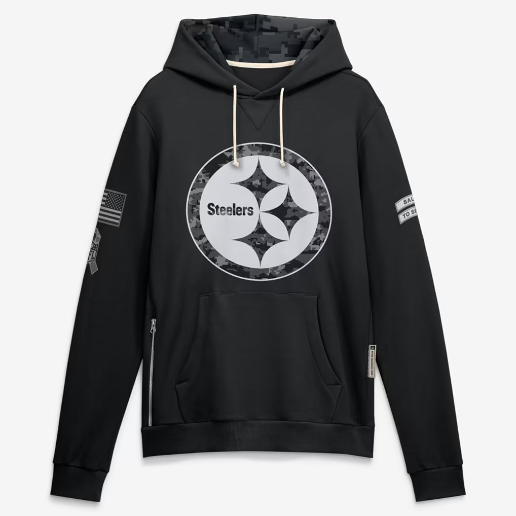 P.Steelers 2026 Black Logo Pullover Hoodies Limited Game Kdoa Stitched Jerseys