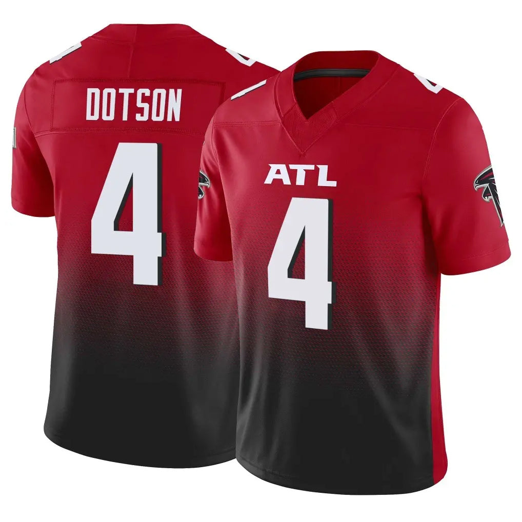 A.Falcons #4 Jahan Dotson Player Red Vapor F.U.S.E. Limited Home Game Kdoa Stitched Jerseys
