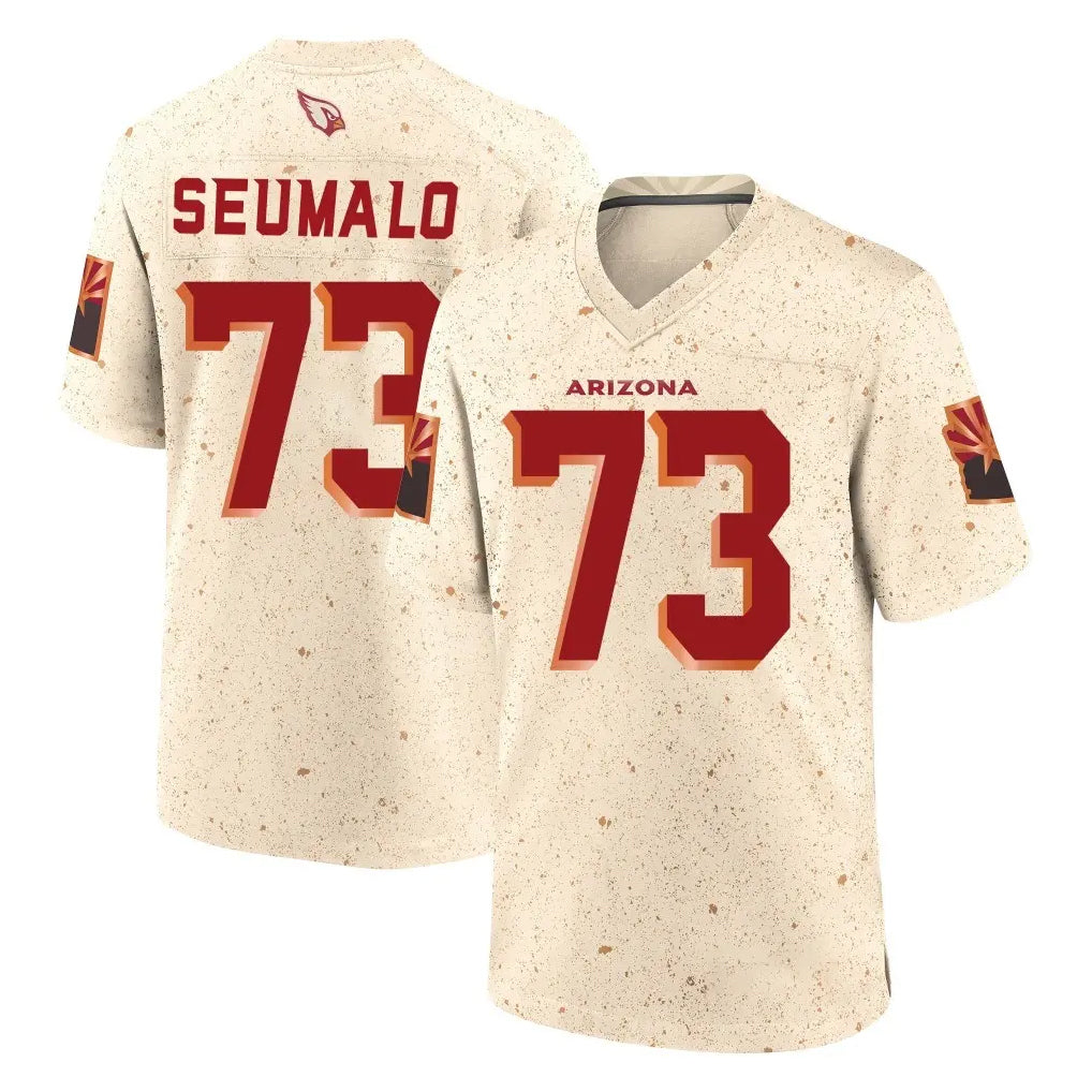 A.Cardinals #73 Isaac Seumalo Player Cream Rivalries Collection Game Kdoa Stitched Jerseys