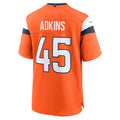 Kdoa D.Broncos #45 Nate Adkins Orange Team Game Jersey