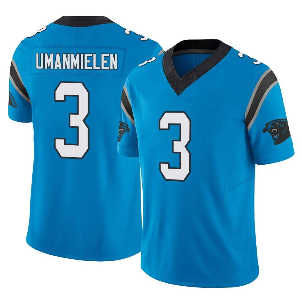 C.Panthers #3 Princely Umanmielen Player Blue Vapor F.U.S.E. Limited Home Game Kdoa Stitched Jerseys