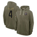 A.Falcons #4 Jahan Dotson Player Olive 2025 Salute to Service Hoodies Kdoa Stitched Jerseys