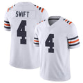 C.Bears #4 D'Andre Swift Player White Classic Vapor Limited Home Game Kdoa Stitched Jerseys