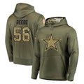 D.Cowboys #56 Cooper Beebe Player Olive Salute to Service Pullover Hoodies Home Game Xdoa Stitched Jerseys
