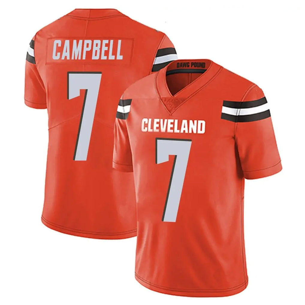 C.Browns #7 Tyson Campbell Player Orange Alternate Vapor Untouchable Limited Home Game Kdoa Stitched Jerseys