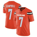 C.Browns #7 Tyson Campbell Player Orange Alternate Vapor Untouchable Limited Home Game Kdoa Stitched Jerseys
