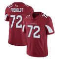 A.Cardinals #72 Hjalte Froholdt Player Cardinal Vapor Limited Home Game  Kdoa Stitched Jerseys