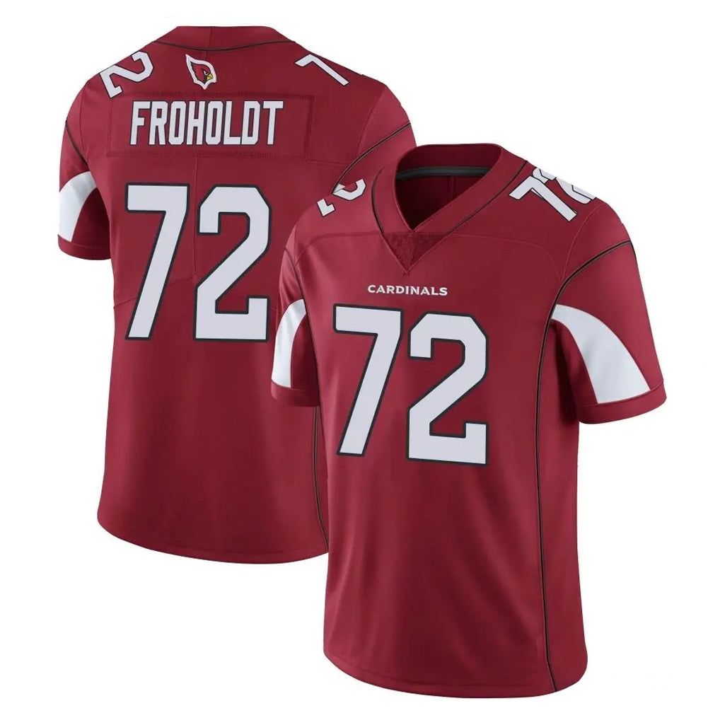 A.Cardinals #72 Hjalte Froholdt Player Cardinal Vapor Limited Home Game  Kdoa Stitched Jerseys