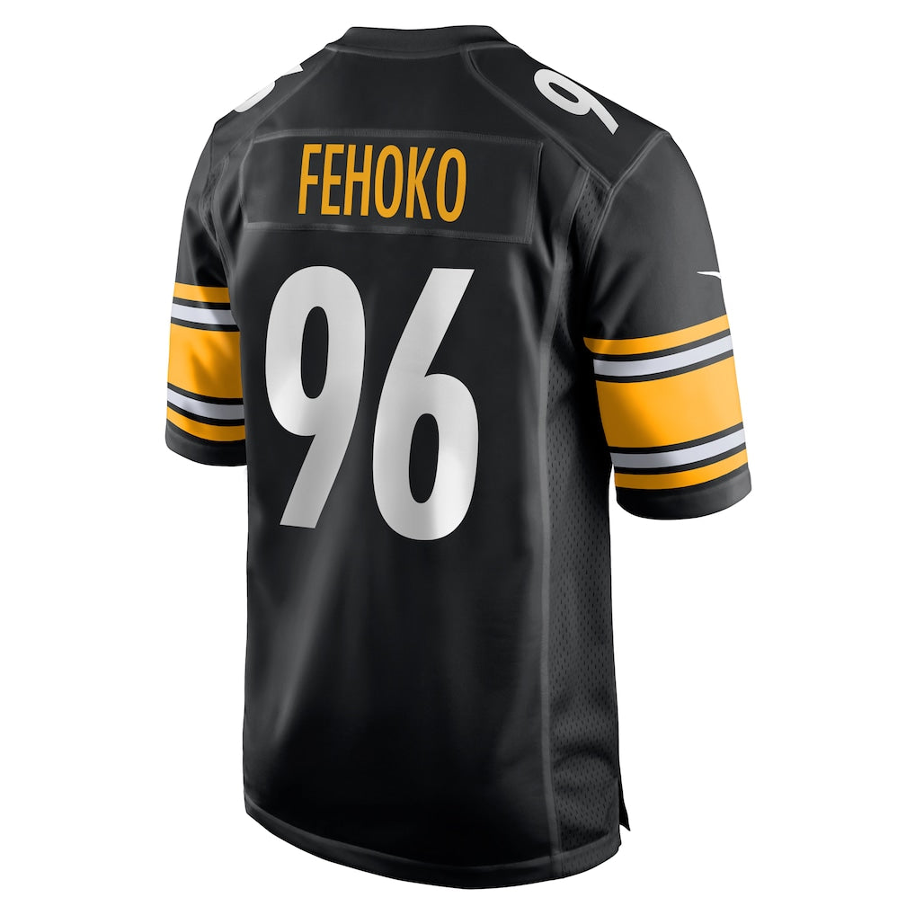 Kdoa P.Steelers #96 Breiden Fehoko Black Game Jersey