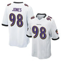 B.Ravens #98 Travis Jones Player White Home Game Kdoa Stitched Jerseys