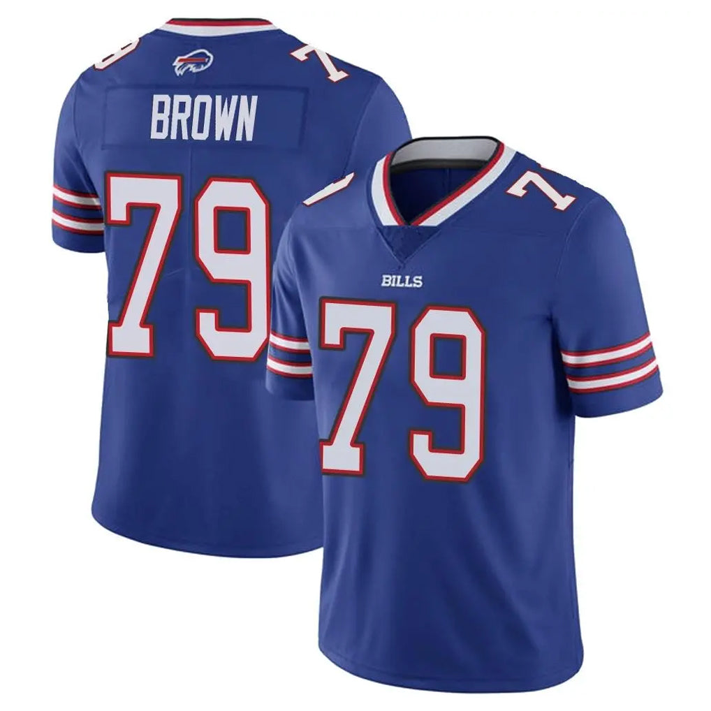 B.Bills #79 Spencer Brown Player Royal Vapor Untouchable Limited Kdoa Stitched Jerseys