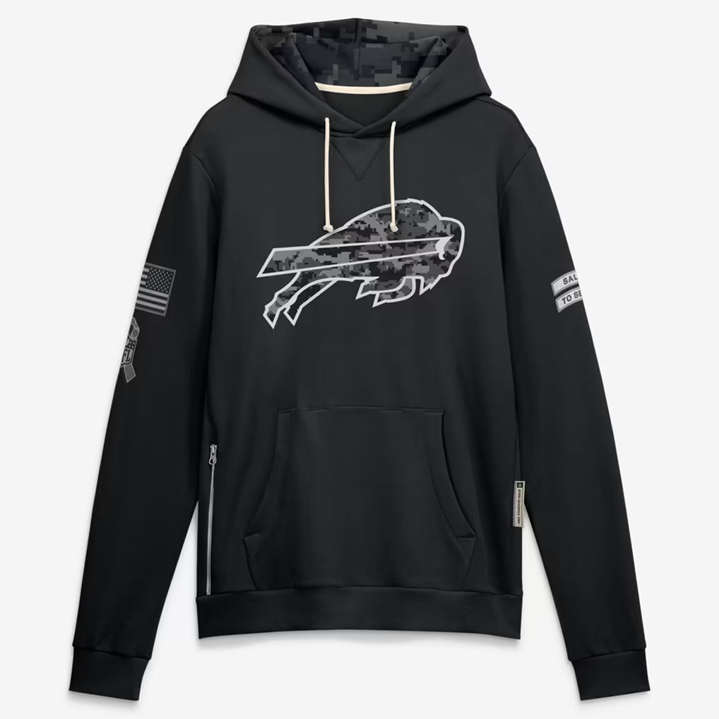 B.Bills 2026 Black Logo Pullover Hoodies Limited Game Kdoa Stitched Jerseys