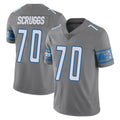 D.Lions #70 Juice Scruggs Player Gray Vapor Untouchable Limited Home Game Kdoa Stitched Jerseys