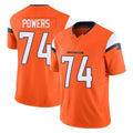 D.Broncos #74 Ben Powers Player Orange Vapor F.U.S.E. Limited Home Game Kdoa Stitched Jerseys
