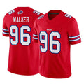 B.Bills #96 Deone Walker Player Red Vapor F.U.S.E. Jersey Limited Home Game Kdoa Stitched Jerseys