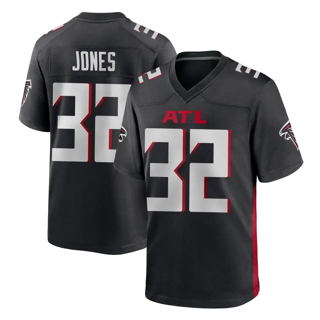 A.Falcons #32 Cash Jones Player Black Home Game Kdoa Stitched Jerseys