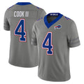 B.Bills #4 James Cook III Player Gray Limited Nickel City Home Game Kdoa Stitched Jerseys