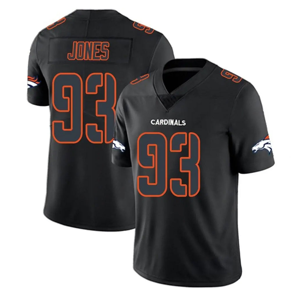 D.Broncos #93 D.J. Jones Player Black Impact Limited Game Kdoa Stitched Jerseys