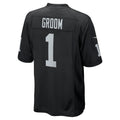 Kdoa LV.Raiders #1 Groom Black Game Jersey