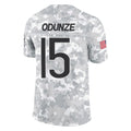 C.Bears #15 Rome Odunze Player Arctic Camo Salute to Service Limited Kdoa Stitched Jerseys