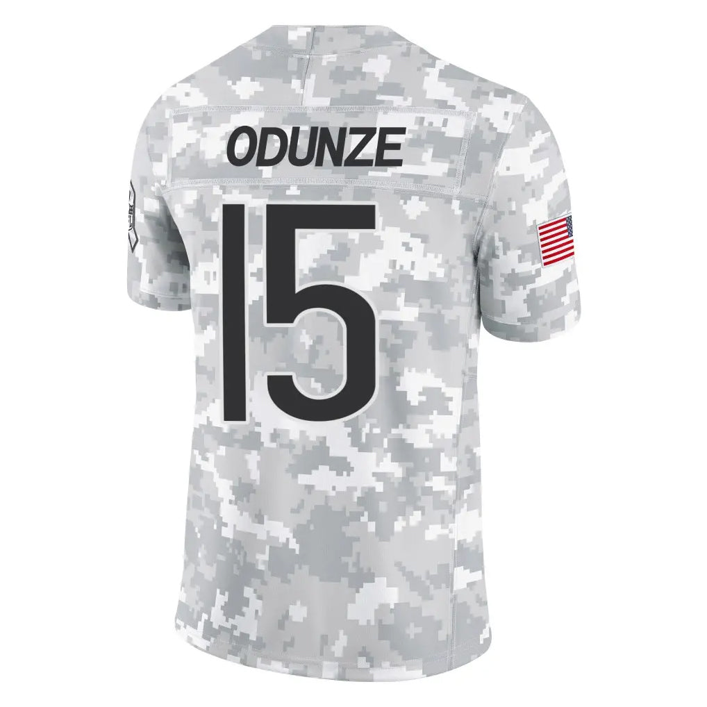 C.Bears #15 Rome Odunze Player Arctic Camo Salute to Service Limited Kdoa Stitched Jerseys