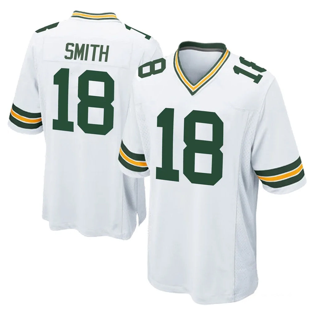 GB.Packers #18 Jonnu Smith Player White Home Game Kdoa Stitched Jerseys