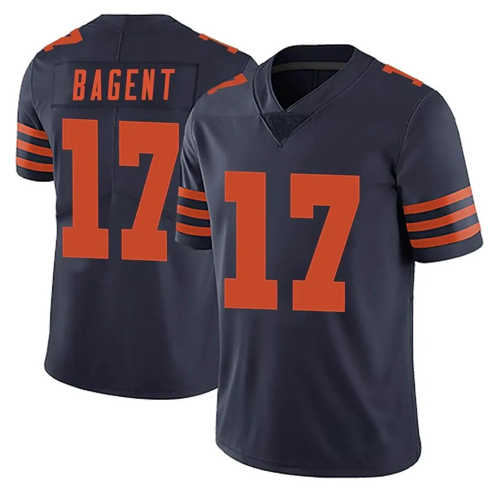 C.Bears #17 Tyson Bagent Player Navy Blue Alternate Vapor Untouchable Limited Kdoa Stitched Jerseys