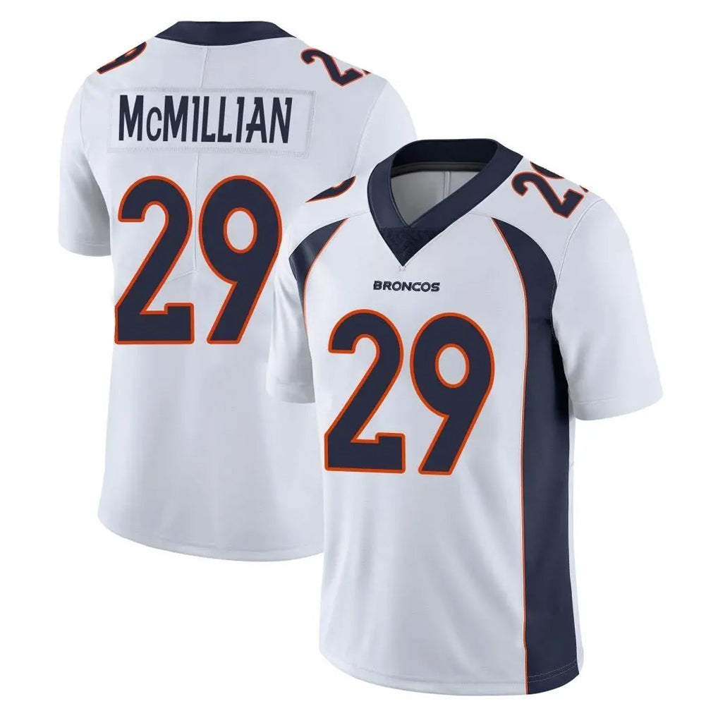 D.Broncos #29 Ja'Quan McMillian Player White Vapor Untouchable Limited Home Game Kdoa Stitched Jerseys
