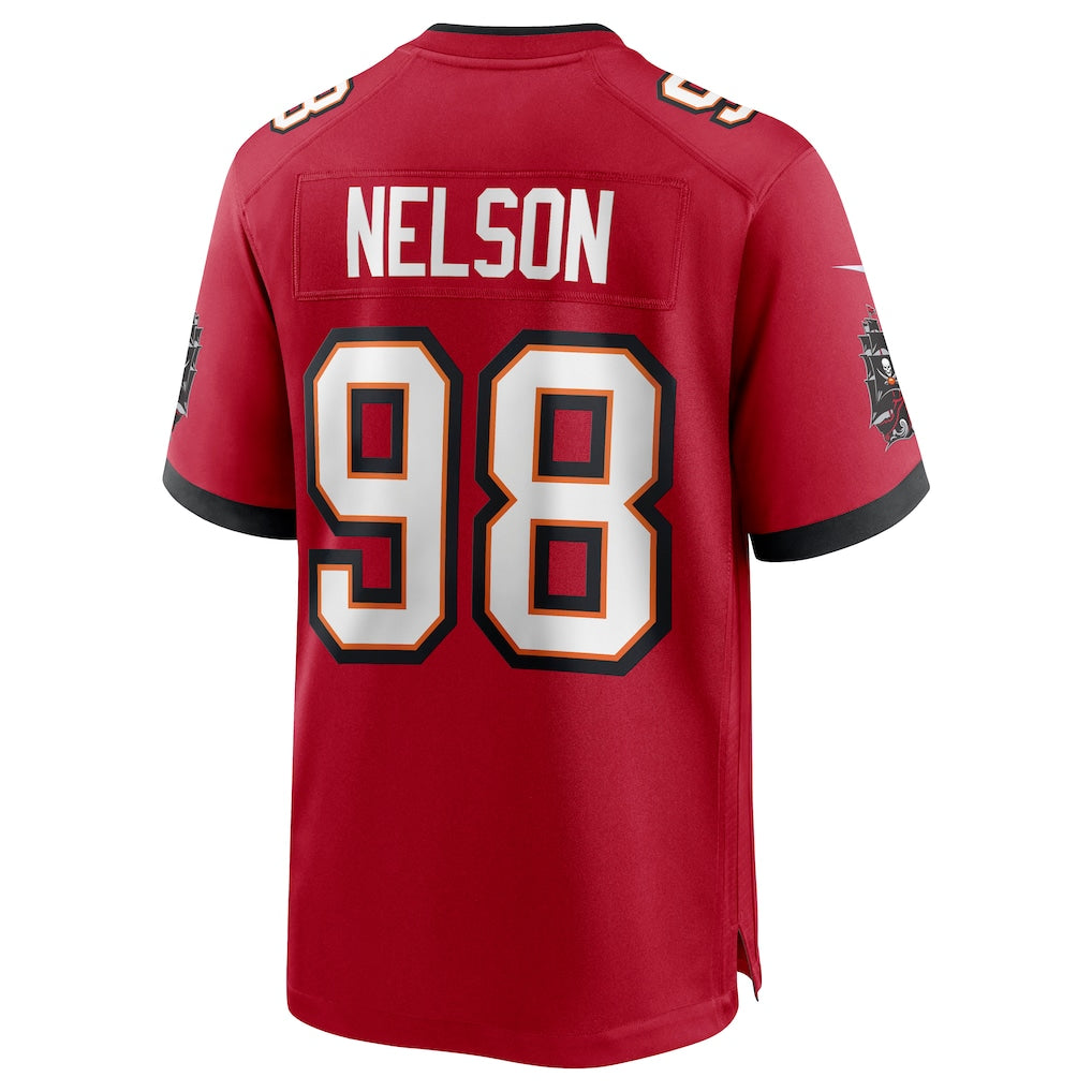 Kdoa TB.Buccaneers #98 Anthony Nelson Red Game Jersey