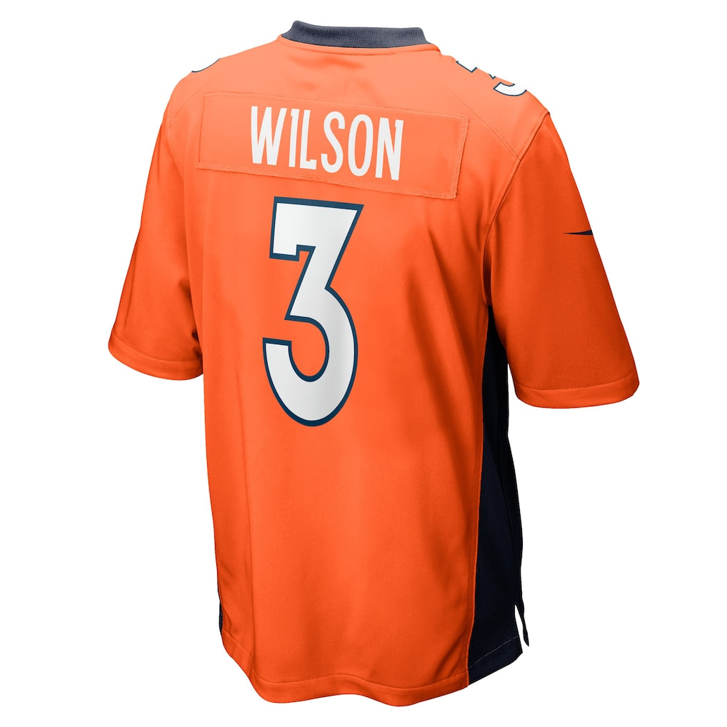 Kdoa D.Broncos #3 Russell Wilson Orange Game Jersey