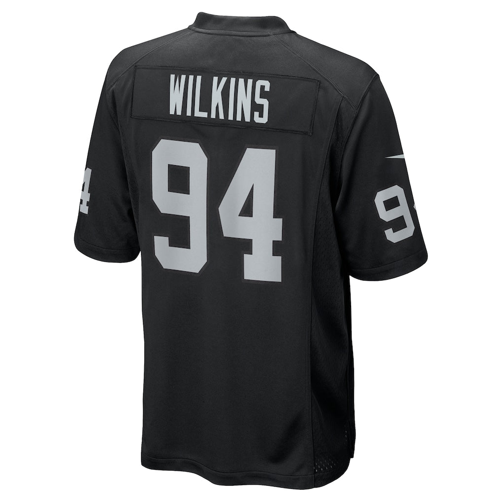 Kdoa LV.Raiders #94 Christian Wilkins Black Team Game Jersey