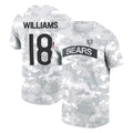 C.Bears #18 Caleb Williams Player Arctic Camo Salute to Service Performance T-Shirt Limited Kdoa Stitched Jerseys