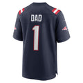 Kdoa NE.Patriots #1 Dad Navy Game Jersey