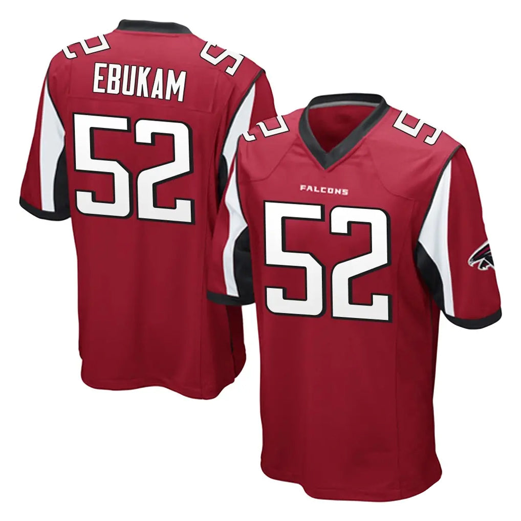 A.Falcons #52 Samson Ebukam Player Red Color Vapor Home Game Kdoa Stitched Jerseys