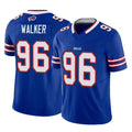 B.Bills #96 Deone Walker Player Royal Vapor F.U.S.E. Limited Home Game Kdoa Stitched Jerseys