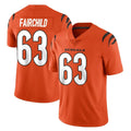 C.Bengals #63 Dylan Fairchild Player Orange Vapor Untouchable Limited Home Game Kdoa Stitched Jerseys