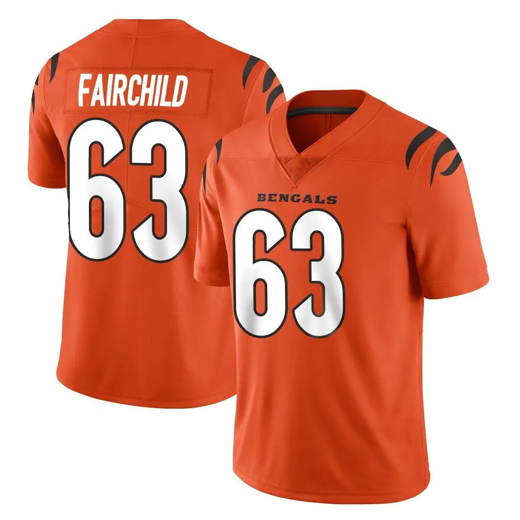 C.Bengals #63 Dylan Fairchild Player Orange Vapor Untouchable Limited Home Game Kdoa Stitched Jerseys