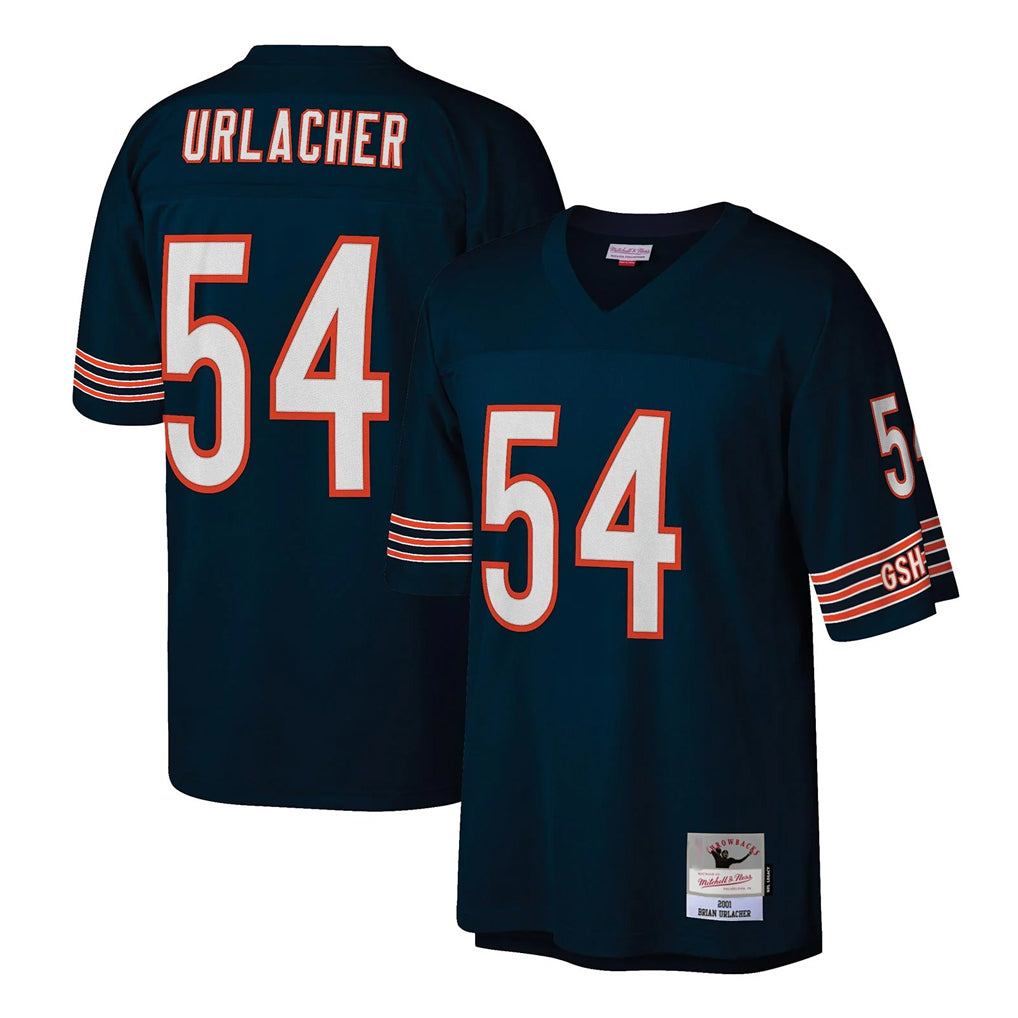 C.Bears #54 Brian Urlacher Player Navy Mitchell & Ness Legacy Replica Kdoa Stitched Jerseys