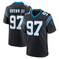C.Panthers #97 Bobby Brown III Player Black Limited Home Game Kdoa Stitched Jerseys