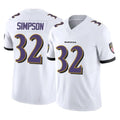 B.Ravens #32 Trenton Simpson Player White Vapor F.U.S.E. Limited Home Game Kdoa Stitched Jerseys