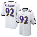 B.Ravens #92 Nnamdi Madubuike Player White Alternate Home Game Kdoa Stitched Jerseys