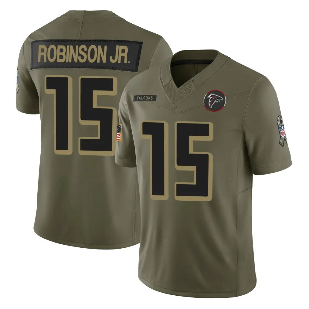 A.Falcons #15 Brian Robinson Player Olive Salute To Service Limited Home Game Kdoa Stitched Jerseys