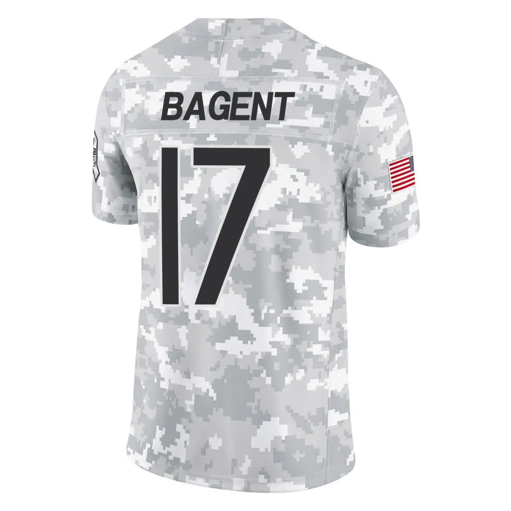 C.Bears #17 Tyson Bagent Player Arctic Camo Salute to Service Limited Kdoa Stitched Jerseys